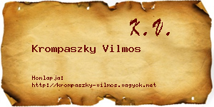 Krompaszky Vilmos névjegykártya
